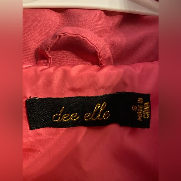 Dee Elle hot pink quilted‎ puffer vest - Picture 2 of 3